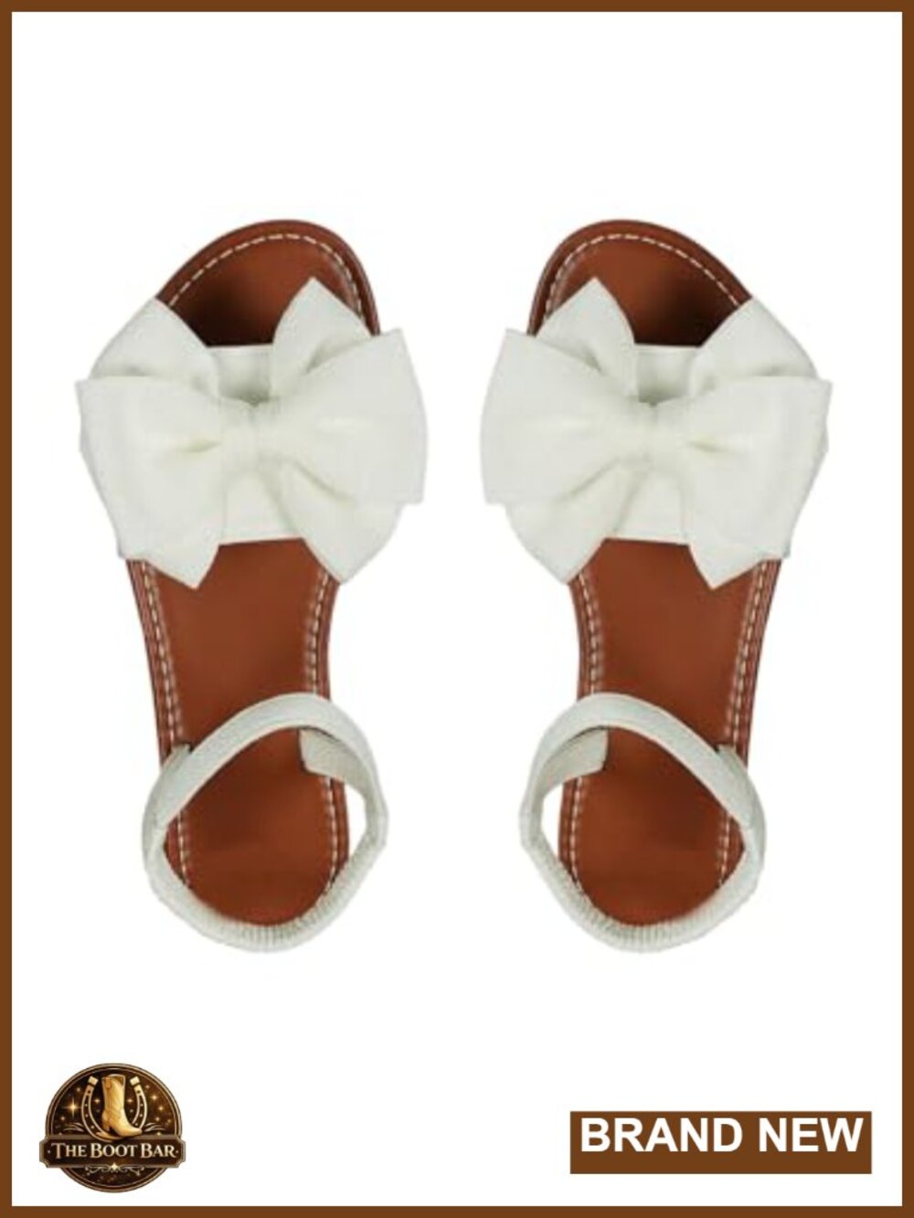 Dressy Bow Flat Sandals with Slingback Strap - Lightweight Fabric, Casual or